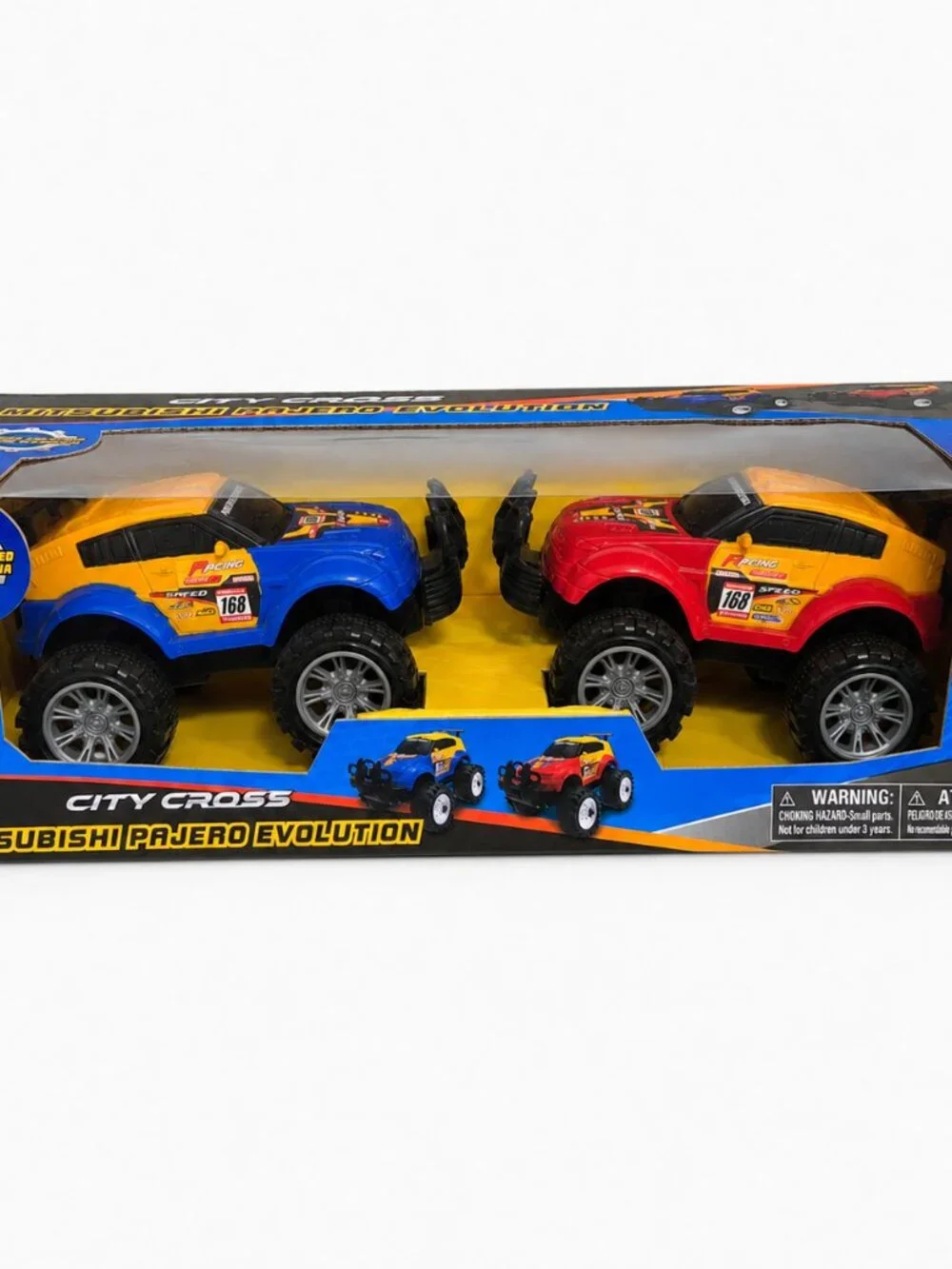 City Cross Mitsubishi Pajero Evolution Friction Powered 2 Car Set New